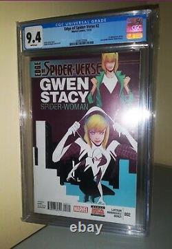 CGC EDGE OF THE SPIDER-VERSE # 2 9.4 1st Spider-Gwen Comic Book Set Spider-Man