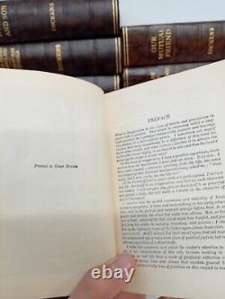 Charles Dickens Set Odhams Press Faux Leather Brown Vintage Collection 16 Books