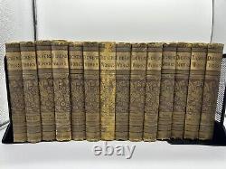 Charles Dickens Works Vintage Book Collection Porter & Coates 1800's Set Of 14