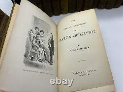 Charles Dickens Works Vintage Book Collection Porter & Coates 1800's Set Of 14