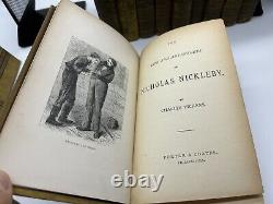 Charles Dickens Works Vintage Book Collection Porter & Coates 1800's Set Of 14