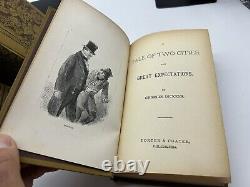 Charles Dickens Works Vintage Book Collection Porter & Coates 1800's Set Of 14