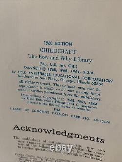 Childcraft Book Set 1968 Complete How and Why Library 1-15 V/Rare As Full Set