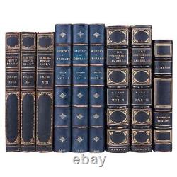 Collectable Antique Leather Book Set 1 Foot of Decorative Leather Books