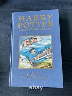 Collectible Harry Potter Deluxe Edition Cloth Bound 1-4 Set Includes 1st Edition