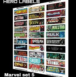 Comic Book Storage Box Divider HERO Labels Brand Master set 510 LABELS! 17 SETS