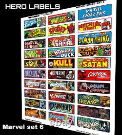 Comic Book Storage Box Divider HERO Labels Brand Master set 510 LABELS! 17 SETS