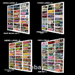 Comic Book Storage Box Divider HERO Labels Brand Master set 510 LABELS! 17 SETS