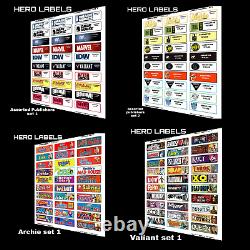 Comic Book Storage Box Divider HERO Labels Brand Master set 510 LABELS! 17 SETS