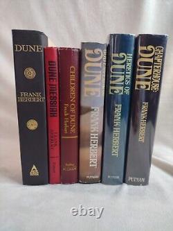 DUNE by Frank Herbert Complete Set of 6 Hardcover Mostly Putnam First Editions