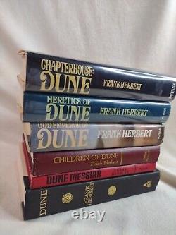 DUNE by Frank Herbert Complete Set of 6 Hardcover Mostly Putnam First Editions
