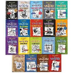 Diary Of A Wimpy Kid Collection 19 Books Set No Brainer, Diper OEverloede, Big S