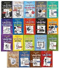 Diary of a Wimpy Kid Series 19 Books Collection Set by Jeff Kinney NEW Pack