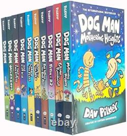 Dog Man Series 1-10 Books Mega Collection Set By Dav Pilkey Dog Man, Unleashed