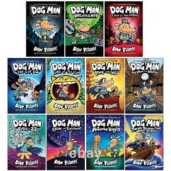 Dog Man Series 1-11 Books Collection Set By Dav Pilkey Dog Man, Unleashed, Fetch