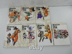 Dragon Ball Daizenshuu Complete Illustrations Akira Toriyama World 1-7 set Used