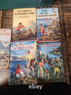 ENID BLYTON COLLECTION Of FAMOUS BOOKS Set Of 5 ORIGINAL DUST JACKETS