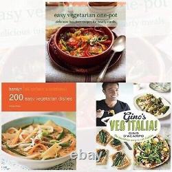 Easy Vegetarian One Pot, 200 Easy Vegetarian & Gino's Veg Italia 3 Books Set