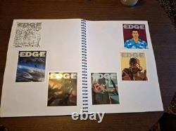 Edge Magazine 200 Issue Subscriber Postcard Collection Full Set Mounted In Book