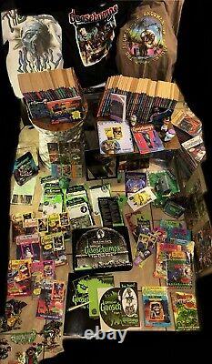 Entire Goosebumps Memorabilia Collection With Books Vintage MASSIVE Lot