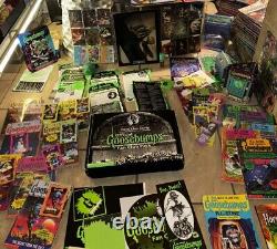 Entire Goosebumps Memorabilia Collection With Books Vintage MASSIVE Lot
