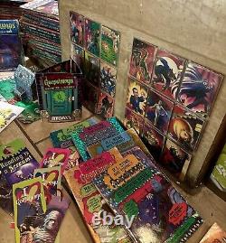Entire Goosebumps Memorabilia Collection With Books Vintage MASSIVE Lot