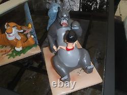 Extremely Rare! Walt Disney Jungle Book LE Figurine Bookends Statue Set