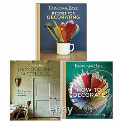 Farrow & Ball Collection 3 Books Set Recipes for Decorating, How to Decorate