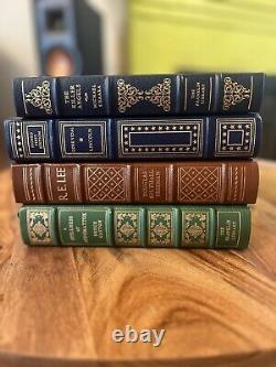 Franklin Library Leather Mixed Lot/4 Books Civil War. 2 Signed, Vidal & Cantton