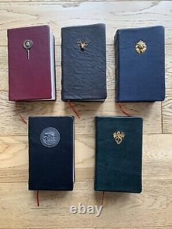 Game Of Thrones A Song Of Ice And Fire All 5 custom leather bound books, crests