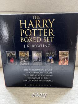 Harry Potter Adult Edition Hardcover 1-5 Book Set 2004 Rare Good Condition