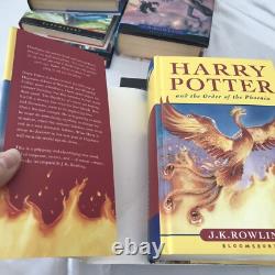 Harry Potter Book Set Hardcover 1-7 Complete First Edition Original Covers DJ