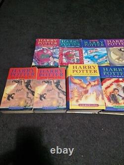 Harry Potter Book Set X7 1st First Editions 3 With A Misprint Rare Collectable