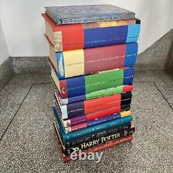 Harry Potter Complete Set Of 12 Hardback Bloomsbury incl. 1st Edition Books