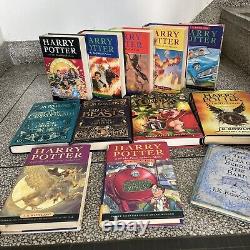 Harry Potter Complete Set Of 12 Hardback Bloomsbury incl. 1st Edition Books