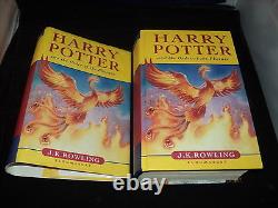 Harry Potter Complete Set Of 7 Hardback Bloomsbury 1st Edition Books