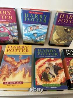 Harry Potter Complete Set of 7 Hardback Bloomsbury Edition Books First Edition