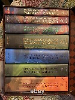 Harry Potter Hard Cover Boxed Set Books 1- 7 with The Broom Collection Book