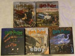 Harry Potter Illustrated Editions 1-5 Books Collection Set By Rowling 2022 NEW