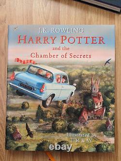 Harry Potter Illustrated Editions 4 Books Set by J. K. Rowling