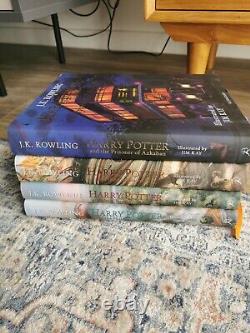 Harry Potter Illustrated Editions 4 Books Set by J. K. Rowling (2019, Hardback)