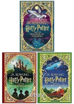 Harry Potter MinaLima Edition 3 Books Collection Set by J. K. Rowling Philosopher