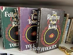 J. R. R. TOLKIEN THE LORD OF THE RINGS Trilogy UK HB with D/J Set of 3 1974 2nd/8th