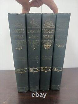 James Fenimore Cooper's Works antique 4 Volumes of 10 vol set Collier 1891