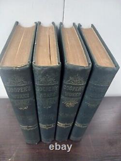 James Fenimore Cooper's Works antique 4 Volumes of 10 vol set Collier 1891