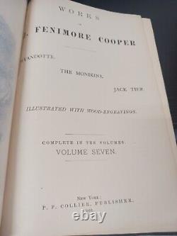 James Fenimore Cooper's Works antique 4 Volumes of 10 vol set Collier 1891