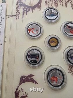 Jungle Book 2.25g 24ct Gold + silver plated Coin Set Disney Collection