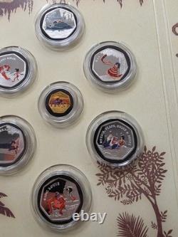 Jungle Book 2.25g 24ct Gold + silver plated Coin Set Disney Collection