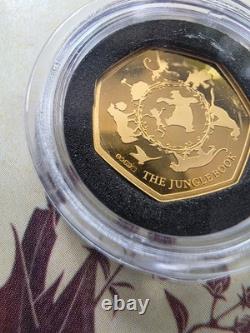 Jungle Book 2.25g 24ct Gold + silver plated Coin Set Disney Collection