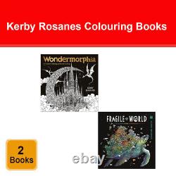 Kerby Rosanes Colouring Book Collection 2 Books Set Wondermorphia, Fragile World